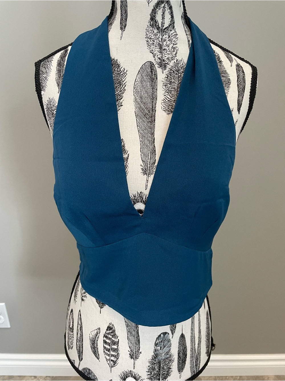 Abercrombie & Fitch Teal Halter V-Neck Camisole